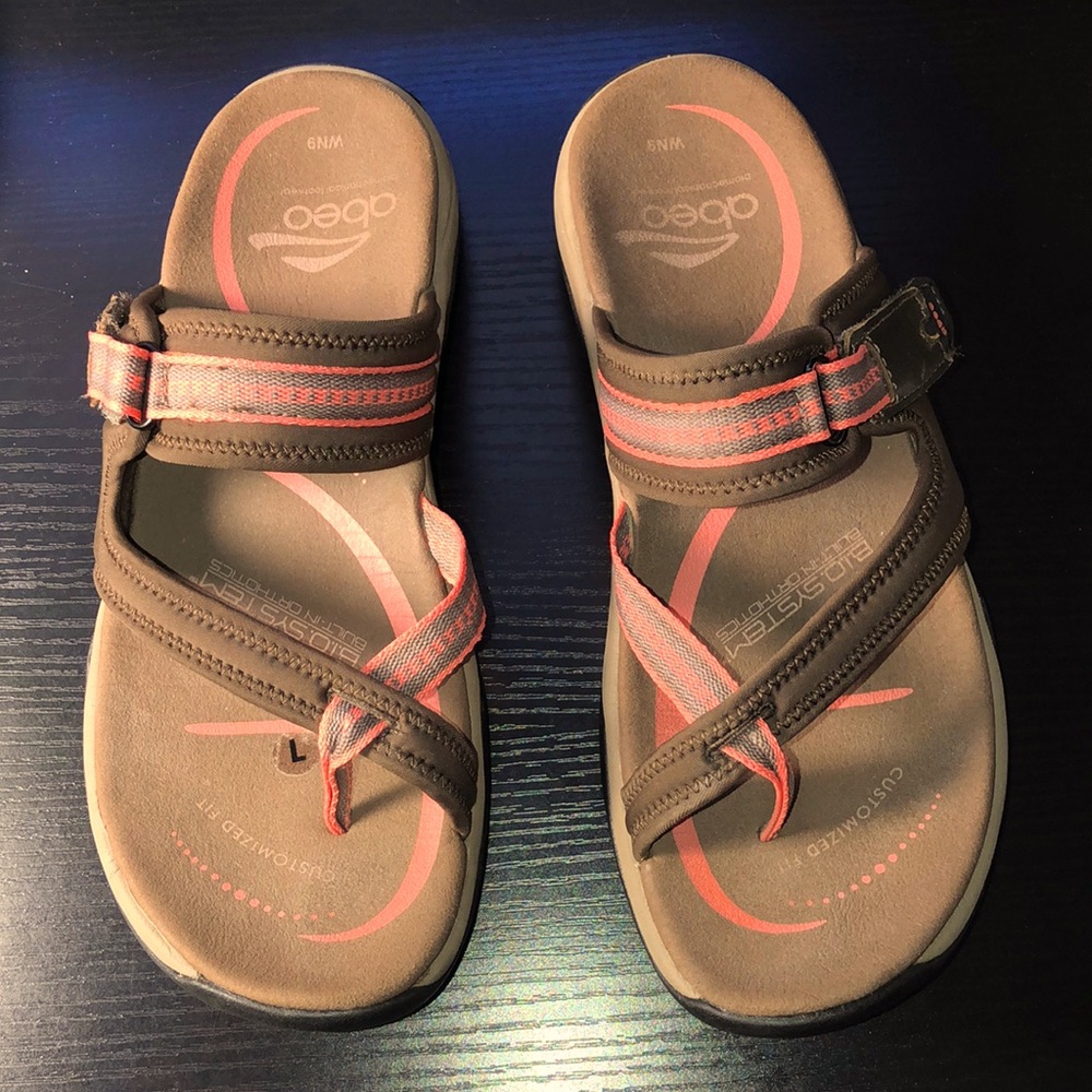 abeo Bio-System Built in Orthotics Sandals Sz WN 9